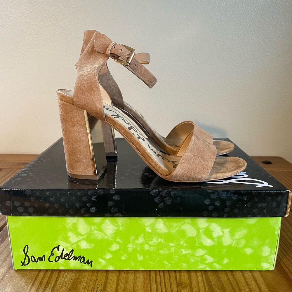 Sam Edelman Synthia Tan Suede Heels Size 8.5M